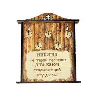 КЛЮЧНИЦА "НИКОГДА НЕ ТЕРЯЙ ТЕРПЕНИЯ1" во Ярославле